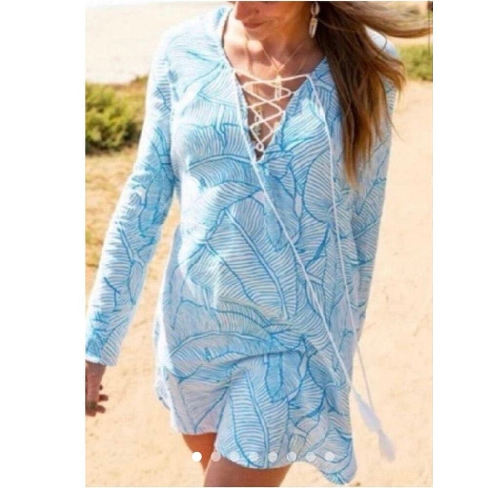 Charlie Holiday 4 long sleeve beach coverup tunic hood
